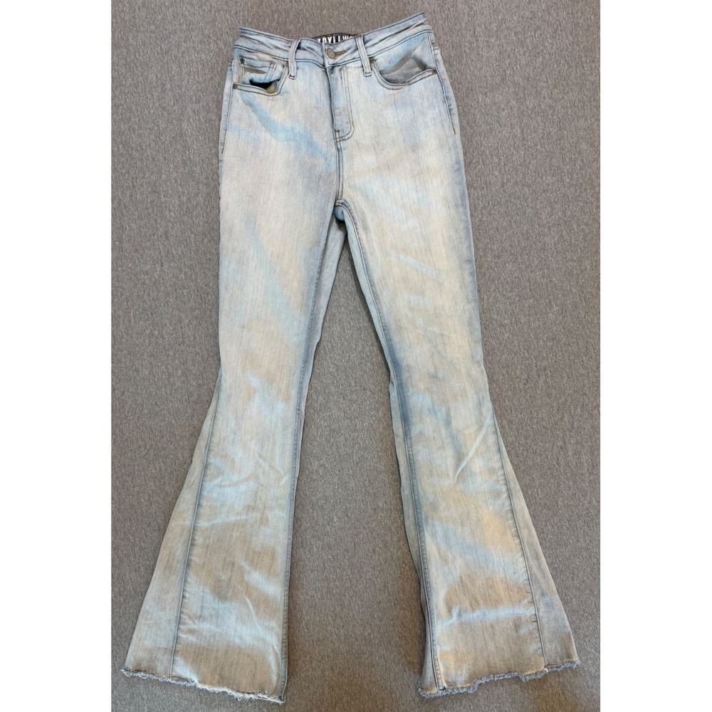 Idyllwind Miranda Lambert Light Wash Lace Up Back Flare Jeans 6W x 34L